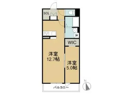 LENOIR HAYASHIMA(1LDK/2階)の間取り写真