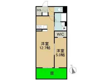 LENOIR HAYASHIMA(1LDK/1階)の間取り写真