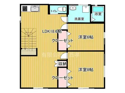 岡山電軌清輝橋線 清輝橋駅 バス乗車時間：18分 浦安口バス停で下車 徒歩10分 2階建 築1年(2LDK)の間取り写真