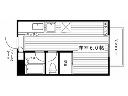 プチメゾン東古松(ワンルーム/2階)の間取り写真