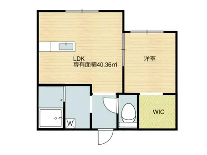 アンダンテ下中野(1LDK/2階)の間取り写真