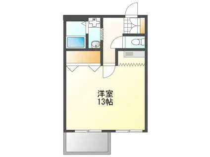 グランデュール医大南(ワンルーム/8階)の間取り写真