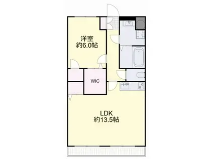 リシェス明日香(1LDK/1階)の間取り写真