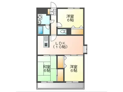 ラ・パセーラ(3LDK/3階)の間取り写真
