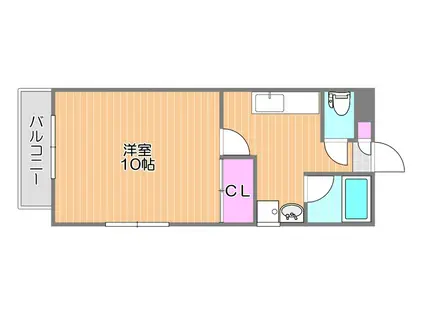 ケイズシティ豊成(1K/3階)の間取り写真