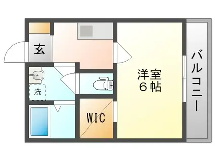 ポルトボヌール(1K/3階)の間取り写真