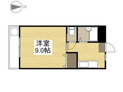 ラ・メール神田(1K/2階)の間取り写真