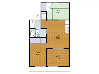 グリーンズパレス(3LDK/1階)の間取り写真