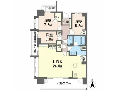 パークホームズ内山下イーステージ(3LDK/9階)の間取り写真