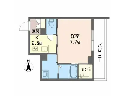 モンターニュ(1K/2階)の間取り写真