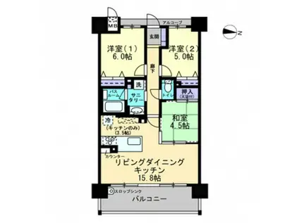 アルファステイツ野田Ⅲ(3LDK/7階)の間取り写真