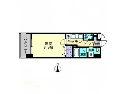 モダンラトゥール柳町(1K/6階)の間取り写真