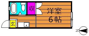 みよハイツ(1K/1階)の間取り写真