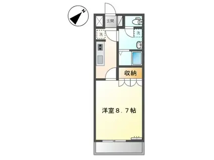 サンコート瀬戸Ⅱ(1K/1階)の間取り写真