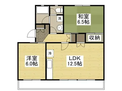 サンライズパレス(2LDK/1階)の間取り写真