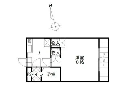 パル81(1K/3階)の間取り写真