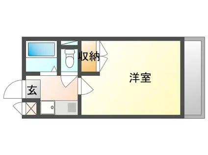 ハイツ南風(1K/3階)の間取り写真