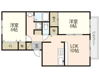 フレマリール本郷(2LDK/1階)の間取り写真