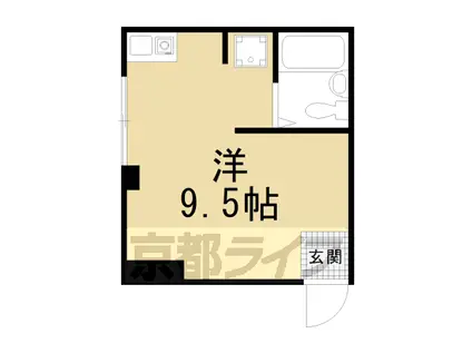 ルーブルビル本館(ワンルーム/4階)の間取り写真