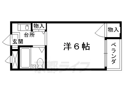 京阪電気鉄道京阪線 清水五条駅 徒歩7分 3階建 築34年(1K/3階)の間取り写真