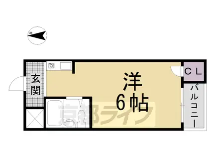 京阪電気鉄道京阪線 清水五条駅 徒歩7分 3階建 築34年(1K/2階)の間取り写真