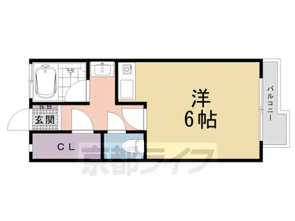 京阪電気鉄道京阪線 東福寺駅 徒歩10分 7階建 築54年(ワンルーム/2階)の間取り写真