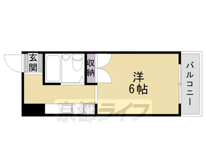 京阪電気鉄道京阪線 東福寺駅 徒歩9分 3階建 築40年(1K/2階)の間取り写真