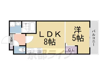 京阪電気鉄道京阪線 丹波橋駅 徒歩14分 3階建 築3年(1LDK/1階)の間取り写真