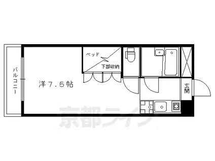 CASABLANCA(1K/3階)の間取り写真