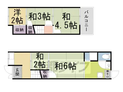 阪急電鉄嵐山線 松尾大社駅 徒歩12分 2階建 築60年(5K)の間取り写真