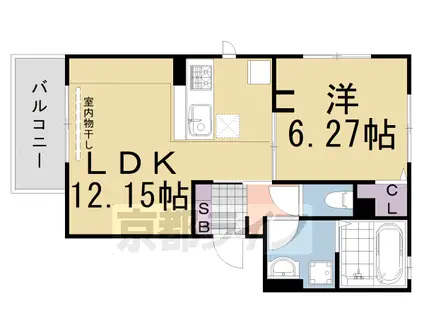 カーサ ヨシ(1LDK/3階)の間取り写真