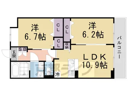 プレッソ・ロートⅣ(2LDK/2階)の間取り写真