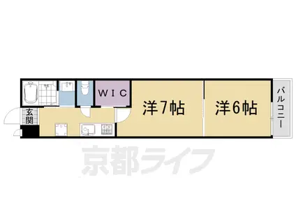 京阪電気鉄道鴨東線 神宮丸太町駅 徒歩10分 3階建 築4年(2K/2階)の間取り写真