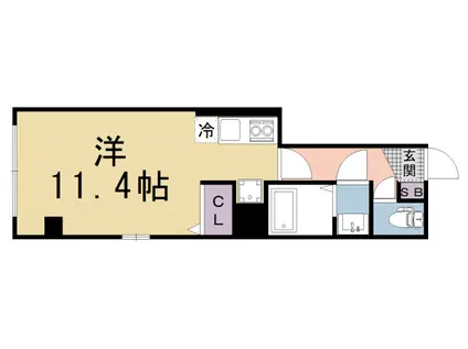 京都市烏丸線 丸太町駅(京都市営) 徒歩10分 5階建 築3年(ワンルーム/3階)の間取り写真