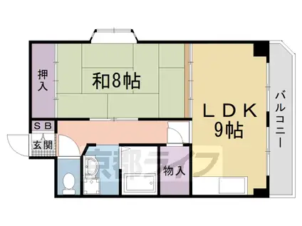 エントピア嵐山(1SLDK/4階)の間取り写真
