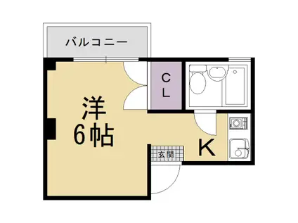 メゾンアオヤマ(1K/3階)の間取り写真