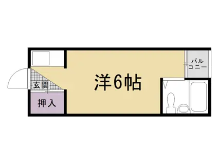 阪急電鉄京都線 西京極駅 徒歩11分 3階建 築42年(1K/2階)の間取り写真