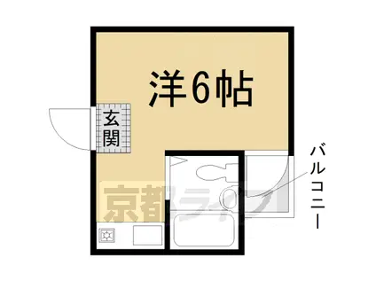 阪急電鉄京都線 西京極駅 徒歩10分 5階建 築39年(ワンルーム/1階)の間取り写真