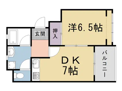 阪急電鉄嵐山線 松尾大社駅 徒歩10分 11階建 築49年(1DK/2階)の間取り写真