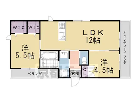 ヘーベルメゾン御蔭橋(2LDK/3階)の間取り写真
