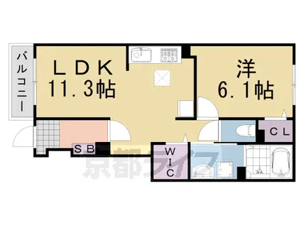 クレインコート(1LDK/1階)の間取り写真