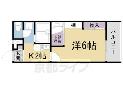 レオパレスアーバンパレスⅡ(1K/3階)の間取り写真