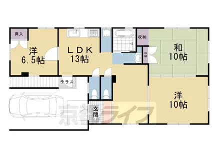 青山マンション(3LDK/1階)の間取り写真