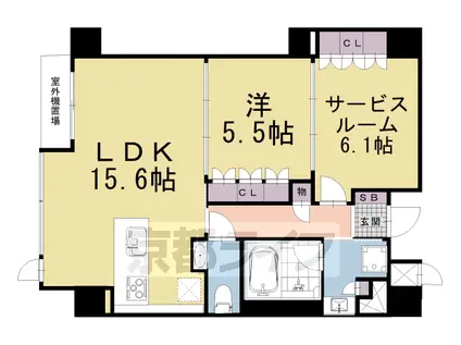 阪急電鉄京都線 大宮駅(京都) 徒歩1分 10階建 築4年(1SLDK/9階)の間取り写真