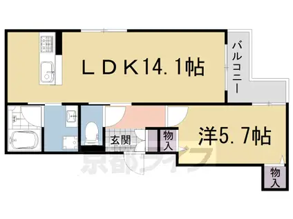 シャーメゾンハピネス参番館(1LDK/3階)の間取り写真