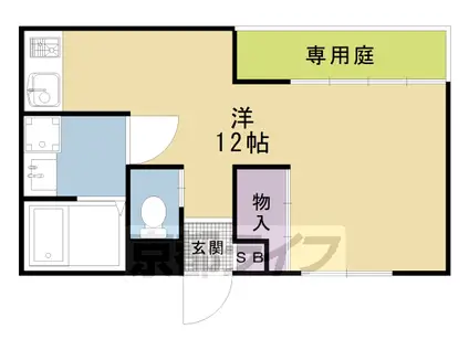 アヴェニール鞍馬口(ワンルーム/1階)の間取り写真