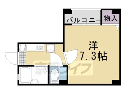 レスポワール円町(1K/2階)の間取り写真