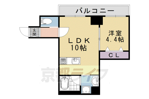HALE LUANA東山(1LDK/5階)の間取り写真