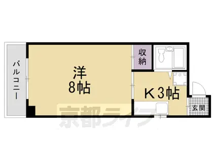 エスポワール田中1番館(1DK/3階)の間取り写真