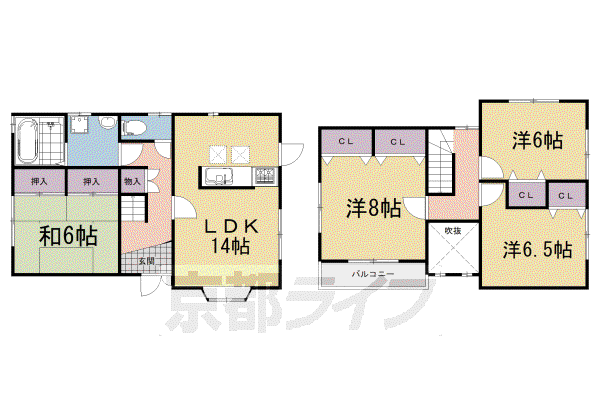 近鉄京都線 伊勢田駅 徒歩11分 2階建 築27年(4LDK)の間取り写真